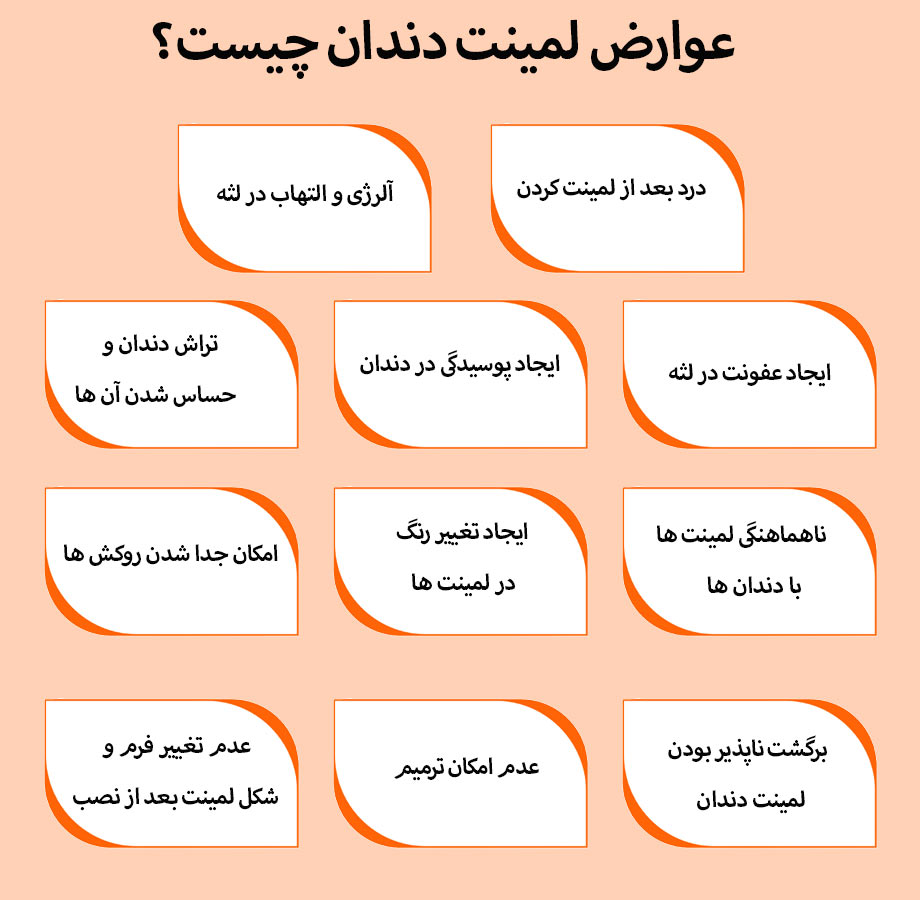 عوارض لمینت دندان چیست؟